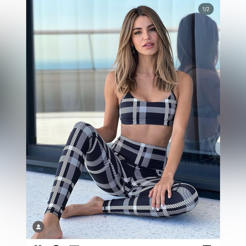WORN ONCE - AIRLIFT MAGNIFIED PLAID BRA (M)